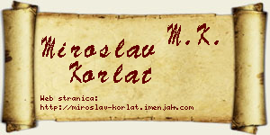 Miroslav Korlat vizit kartica